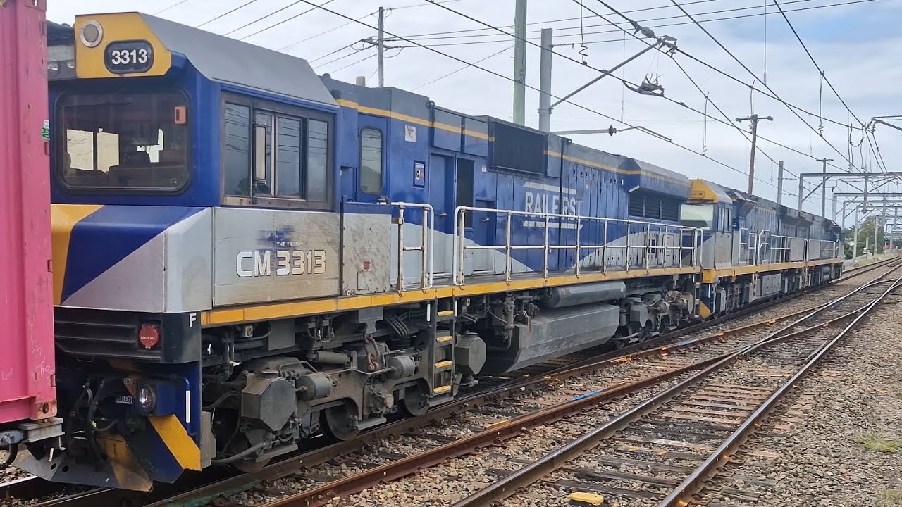 02/02/26 SRS AF&F Container Train 1593 passing Broadmeadow 