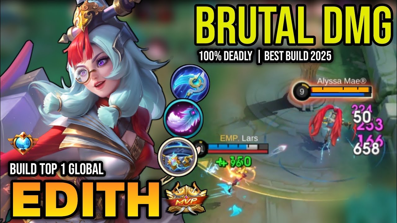 EDITH BEST BUILD 2025 | BUILD TOP 1 GLOBAL EDITH GAMEPLAY | MOBILE LEGENDS✓