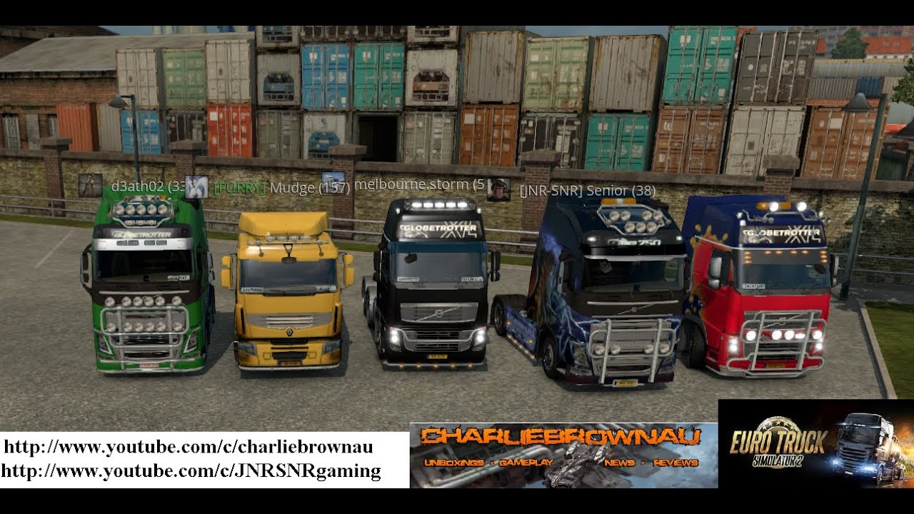 Charliebrownau & JNRSNRgaming ETS2 Convoy Part 1
