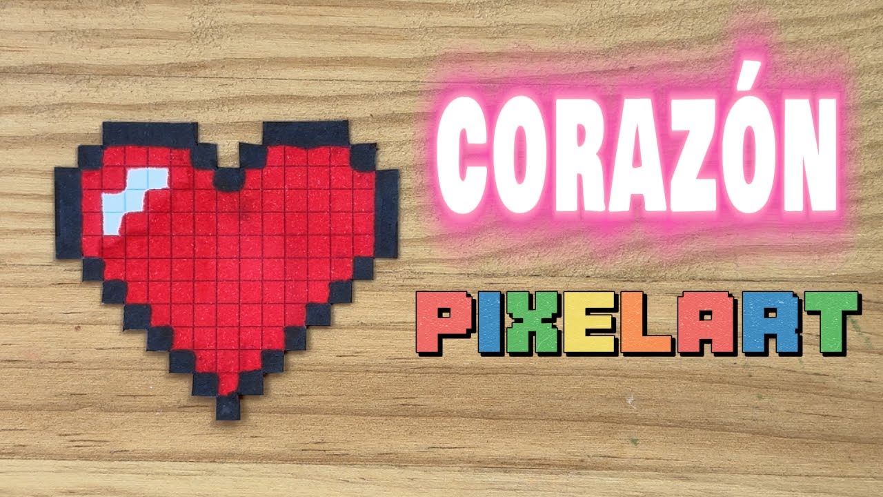 CORAZÓN  MUY FÁCIL tutorial PIXEL ART.