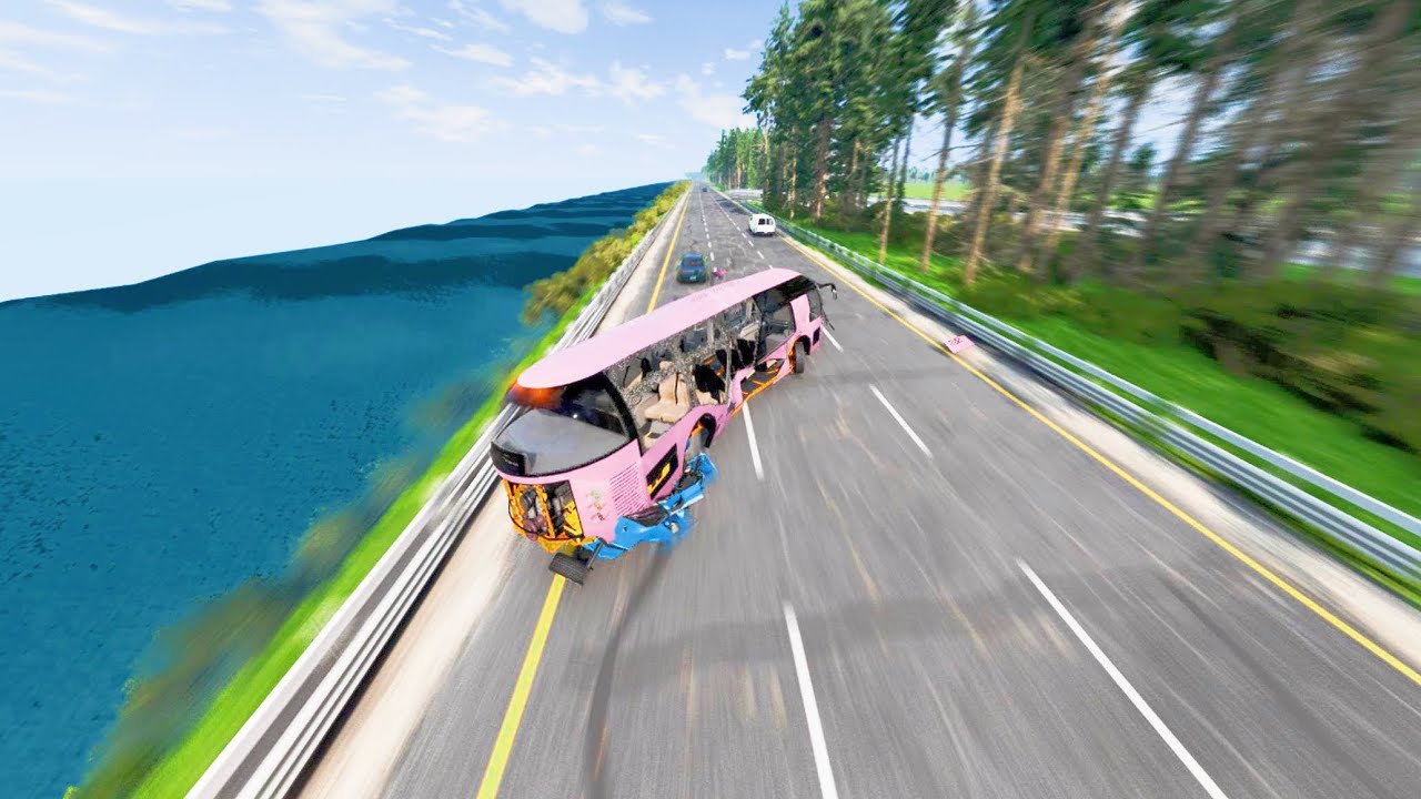 BeamNG.drive Sudden Acceleration Leads to Brutal High-Speed Crash! #9