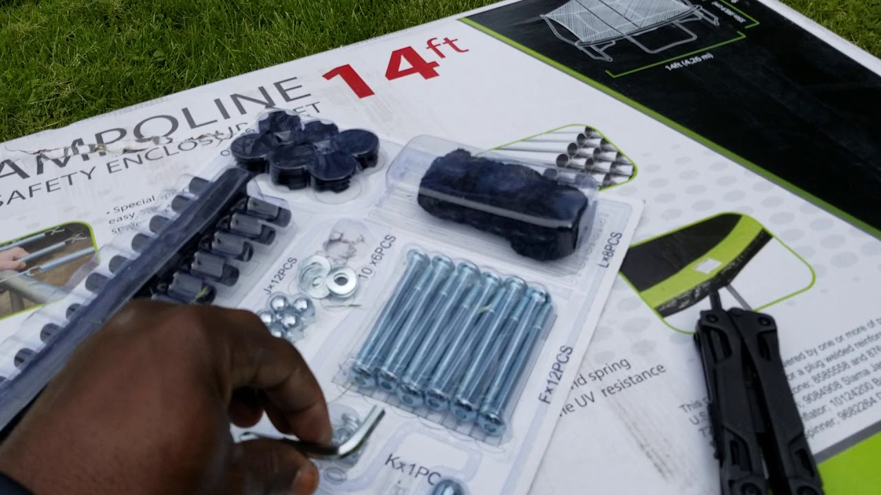 How to Assemble BouncePro 14 ft Trampoline in Twi. Part 1