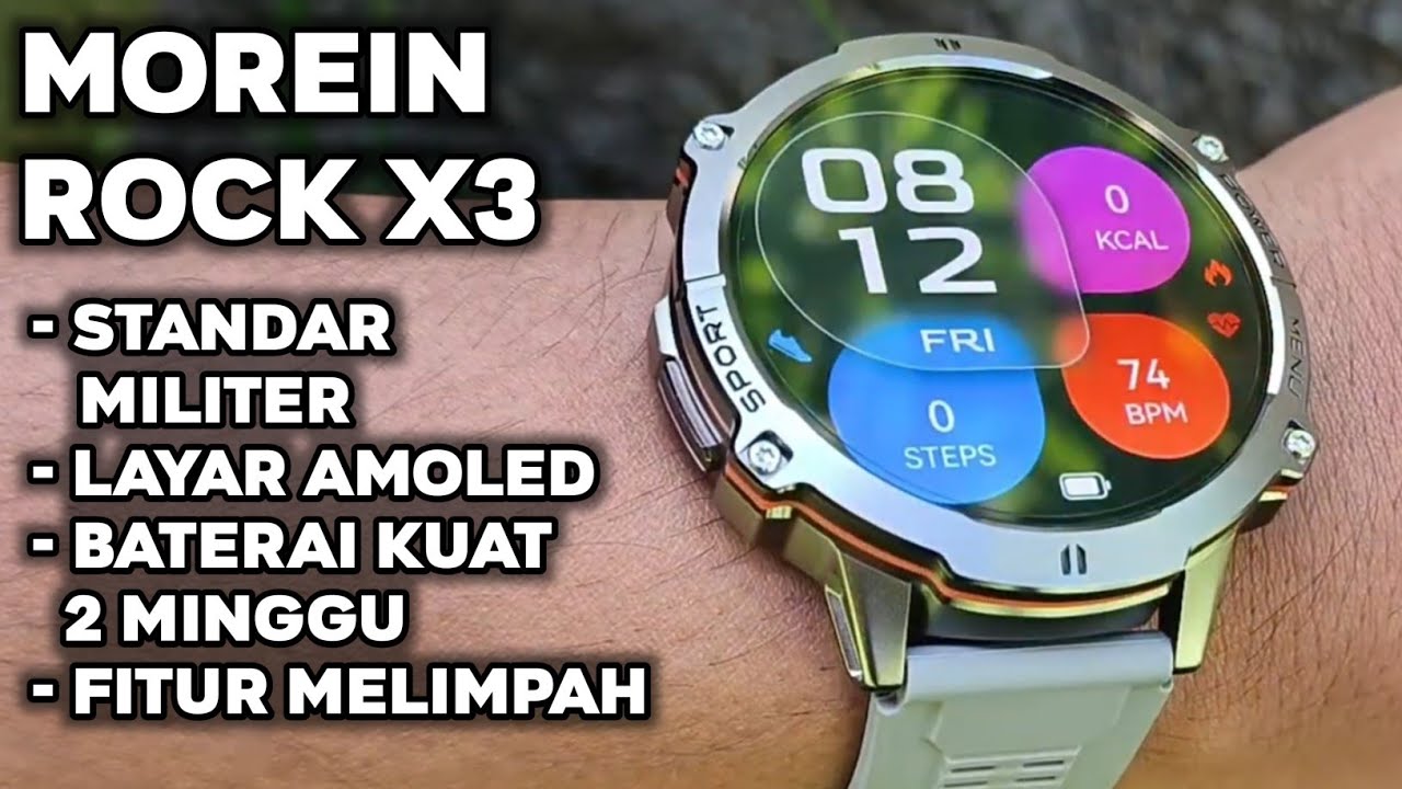 Smartwatch Murah Fitur Melimpah, Batere Badak 1000Mah, Gila Sekeren Ini Ternyata Morein Rock X3