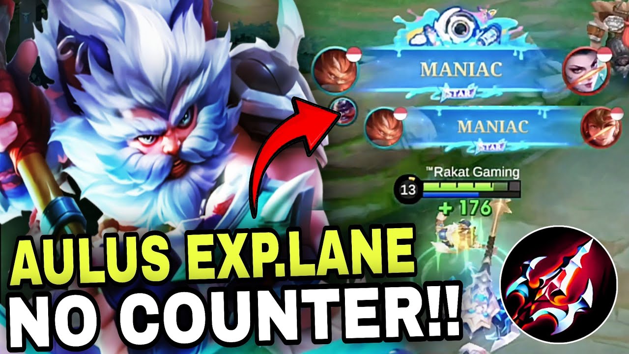34 KILL + 2X MANIAC!! INI DIA AULUS EXP LANE BUILD & EMBLEM TERSAKIT 2026 |  MOBILE LEGENDS