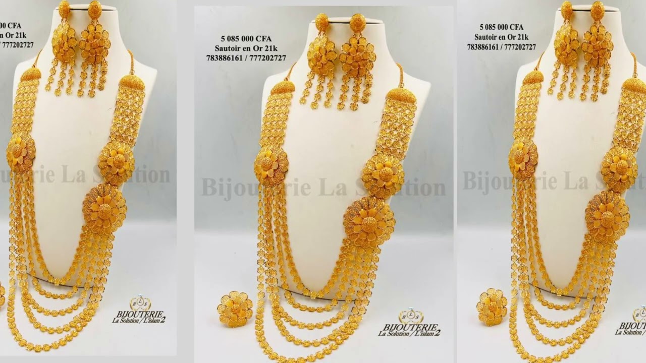 PARURE ET SAUTOIR EN OR CHEZ BIJOUTERIE LA SOLUTION