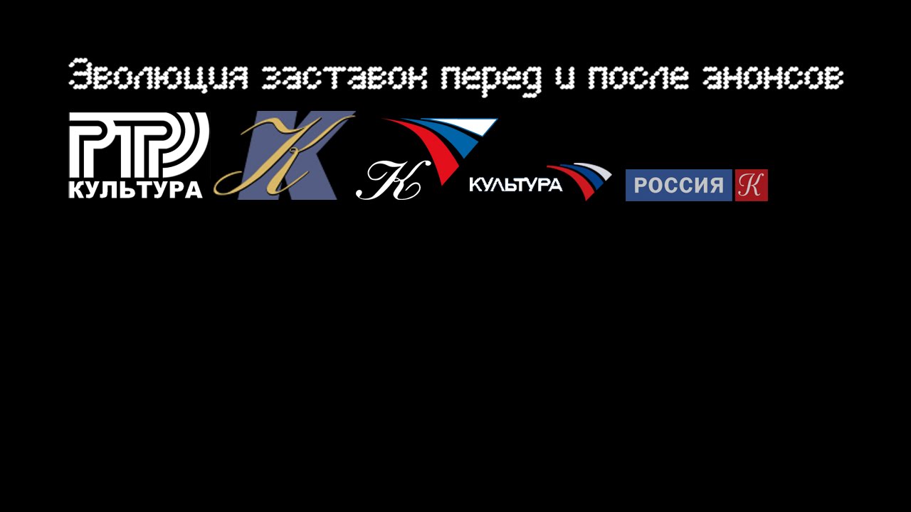 Эволюция заставок перед и после анонсов ''Россия-К''
