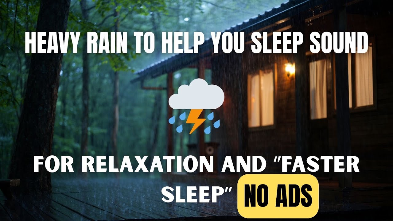 Gentle Night Rain Sounds | Relaxing Background Ambience