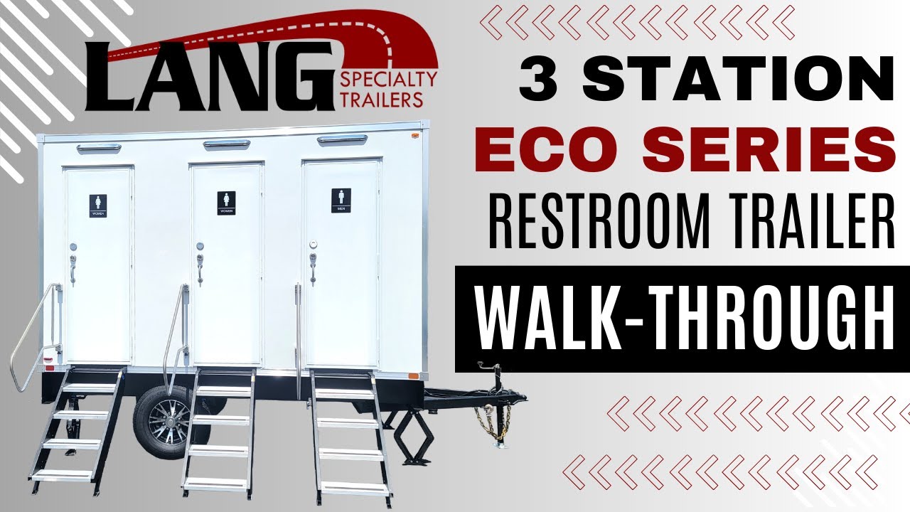 ECO Series 3 Station Restroom Trailer Walk-Through │ Lang Specialty Trailers