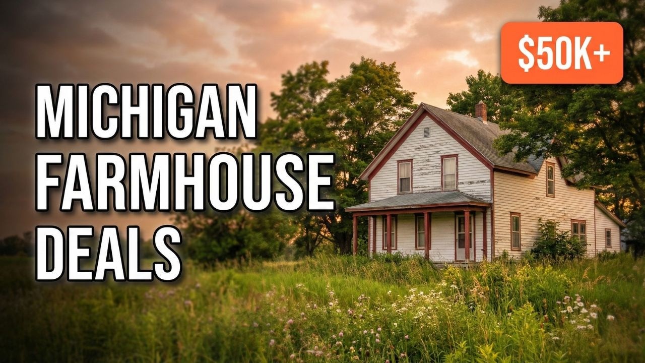 20 DIRT-CHEAP MICHIGAN FARMHOUSES with acreage 🏡 Hidden Real Estate Gems!