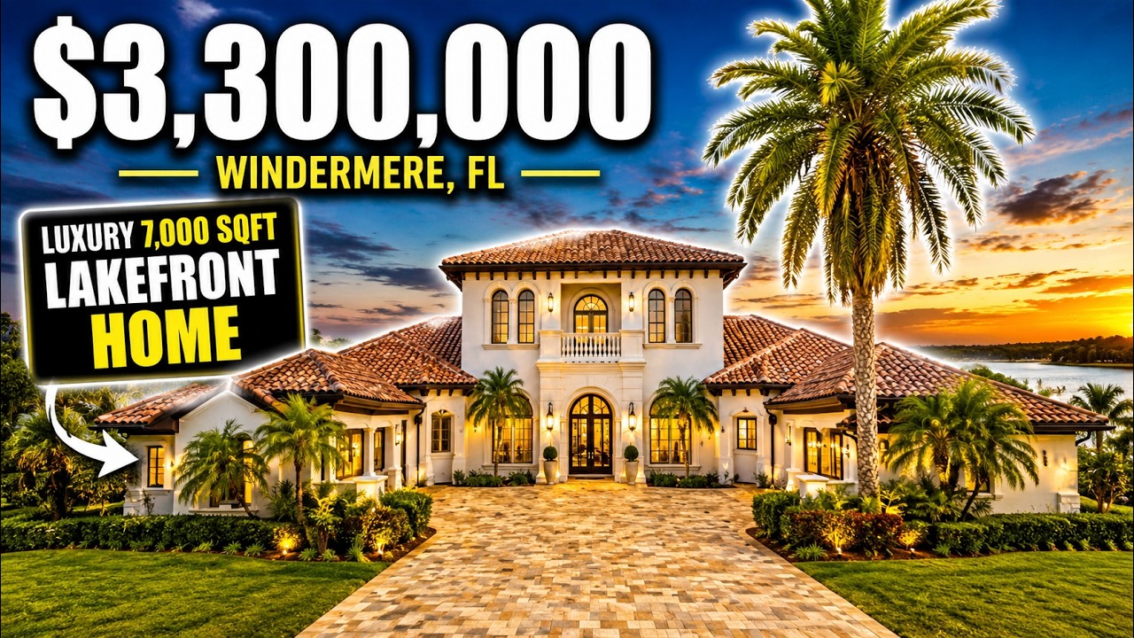 Touring a $4.6m Winter Garden FL home on Skiable lake