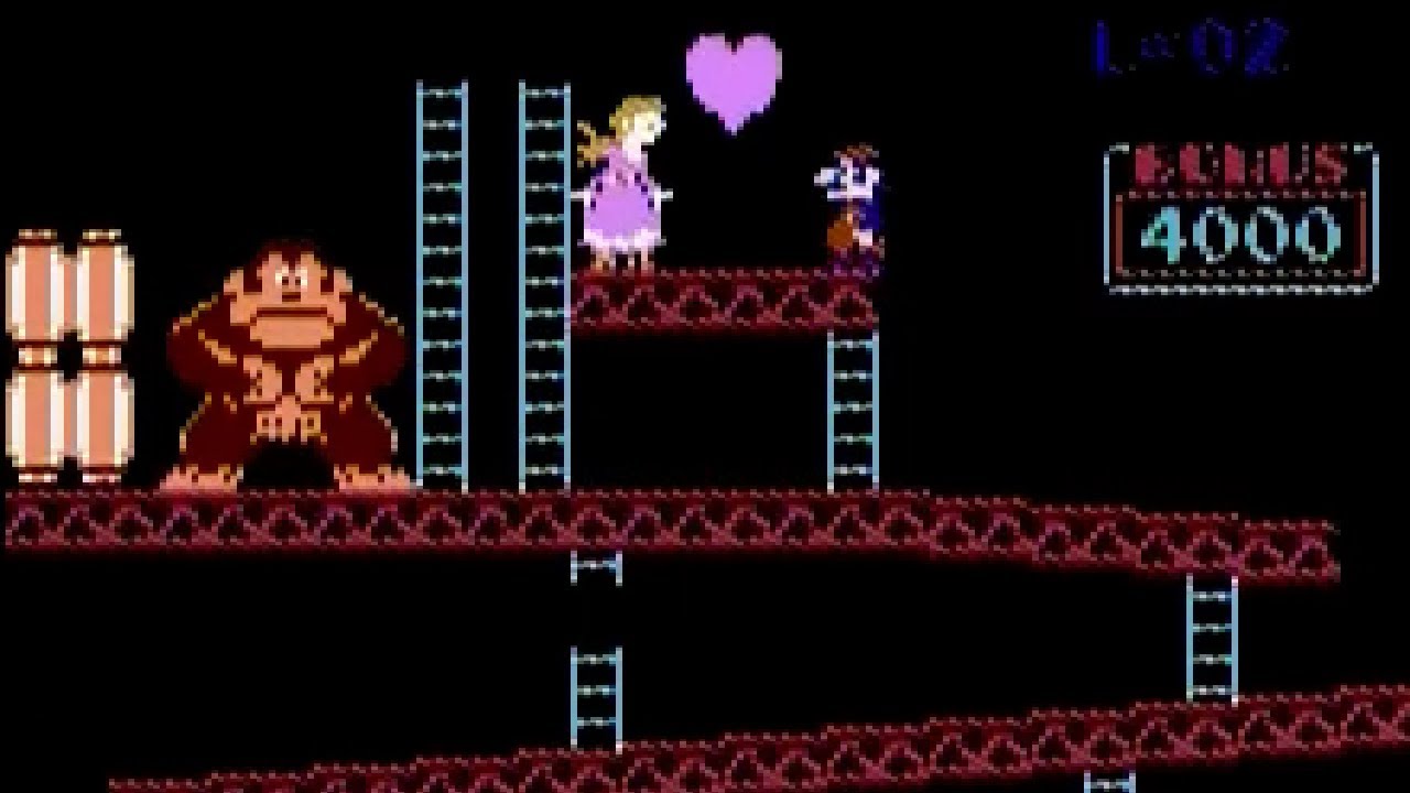 Donkey Kong (Arcade Port) / FC/NES Gameplay