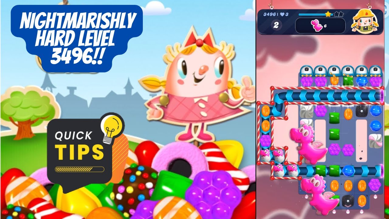 Candy Crush Saga Level | Nightmarishly Hard Level  3496