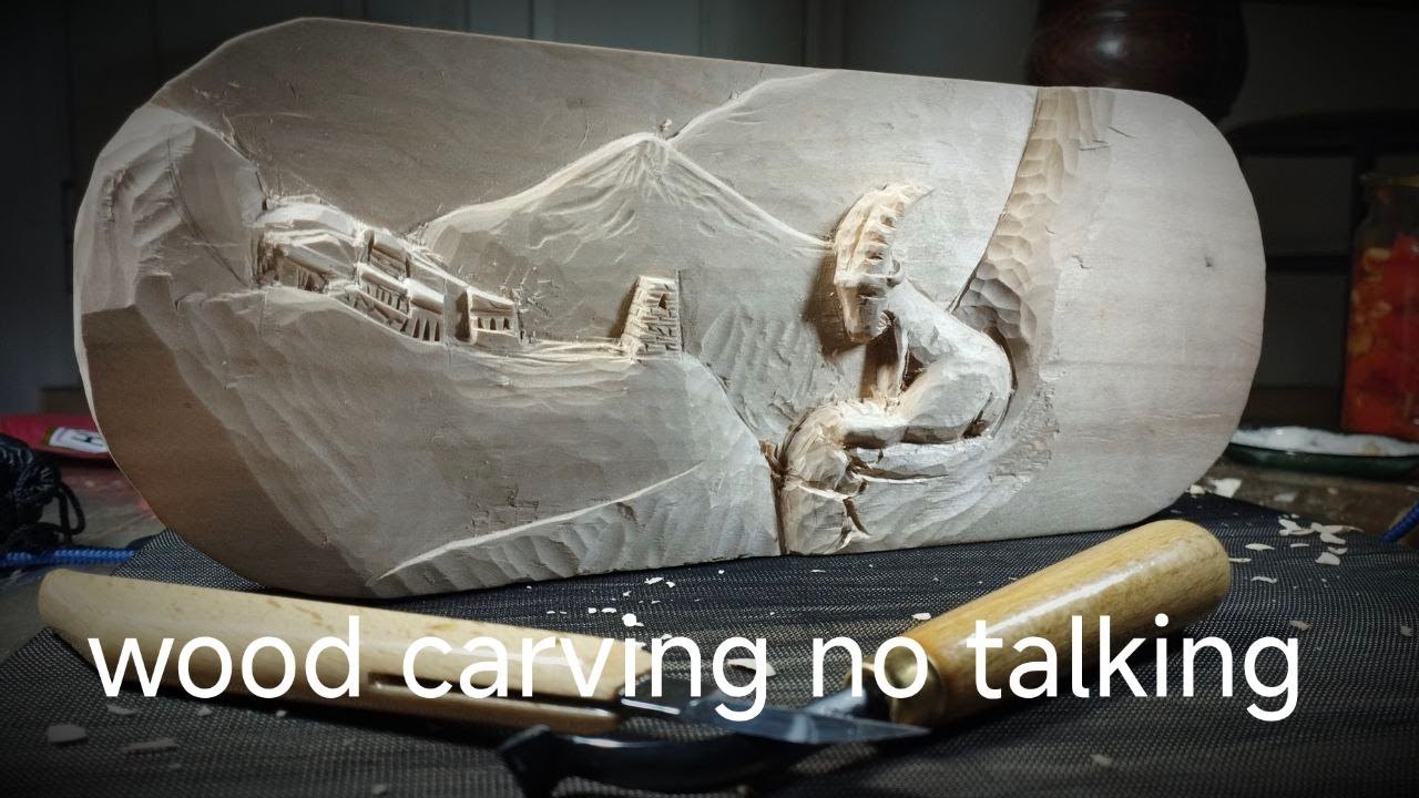 wood carving no talking. asmr.