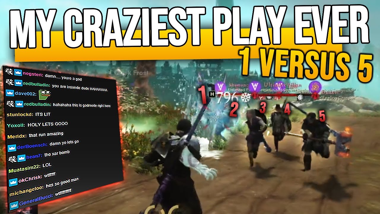 Xaryu 1v5 Insane New World PvP (Twitch Chat Went Crazy...)
