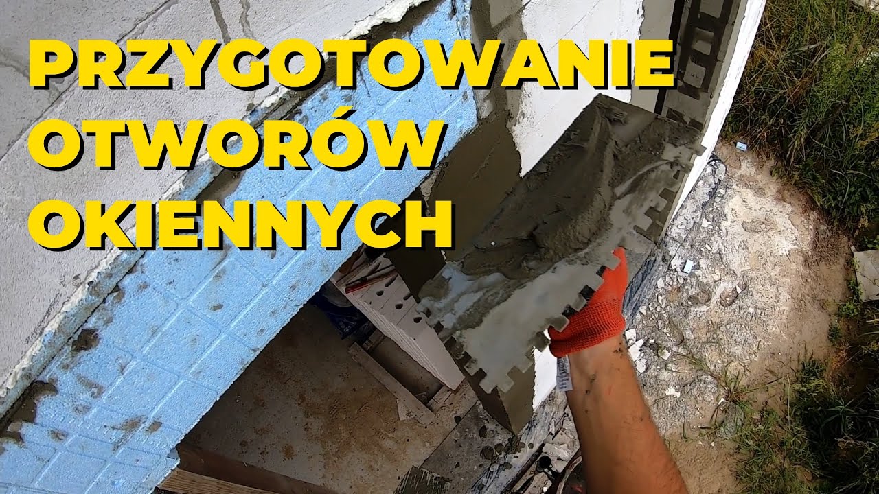 59. Przygotowanie otworów okiennych do montażu na taśmy i ciepły parapet XPS. Docieplanie nadproży.
