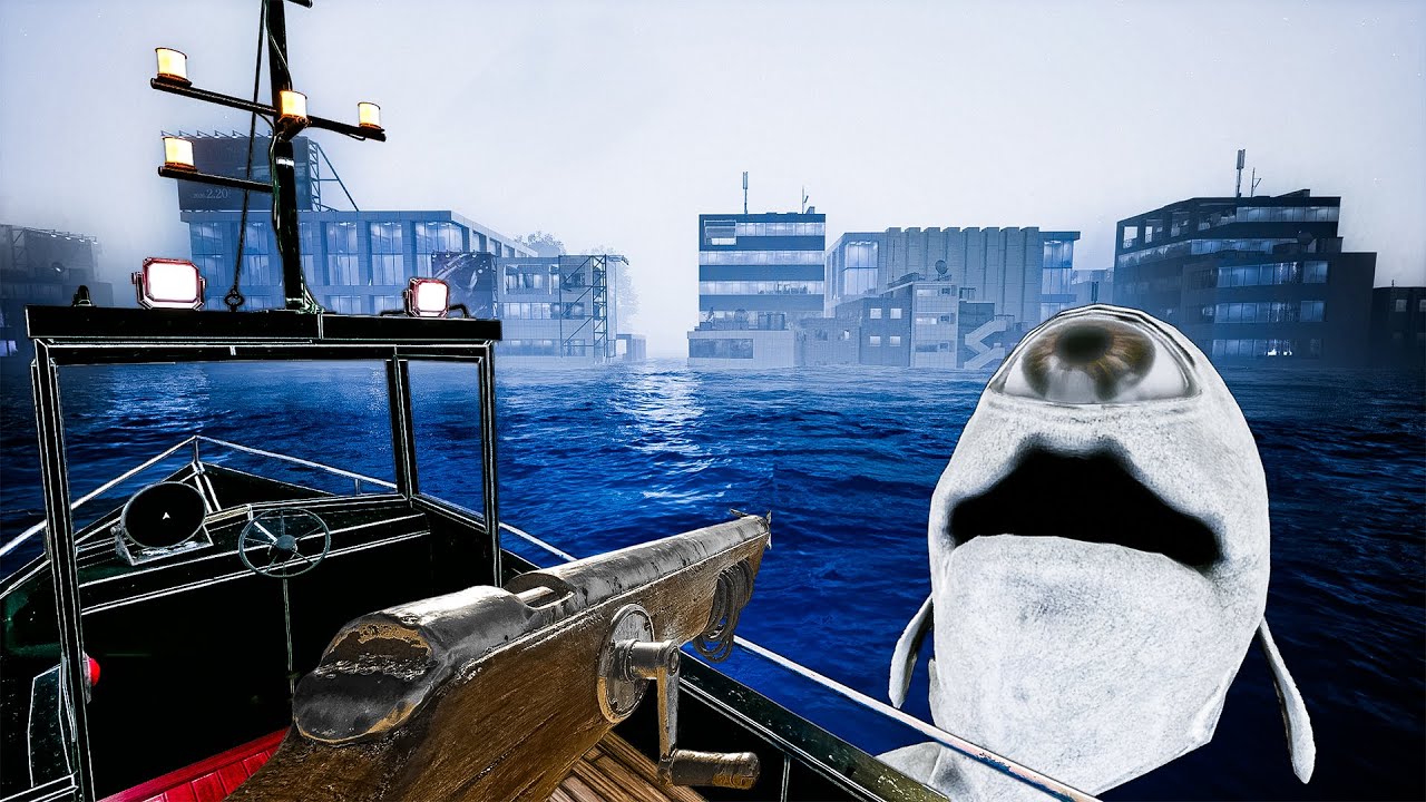 🔴LIVE | Fishing For Creepy Human Like Fish In A Flooded City | UMIGARI | ウミガリ by Chilla's Art Ep. 2