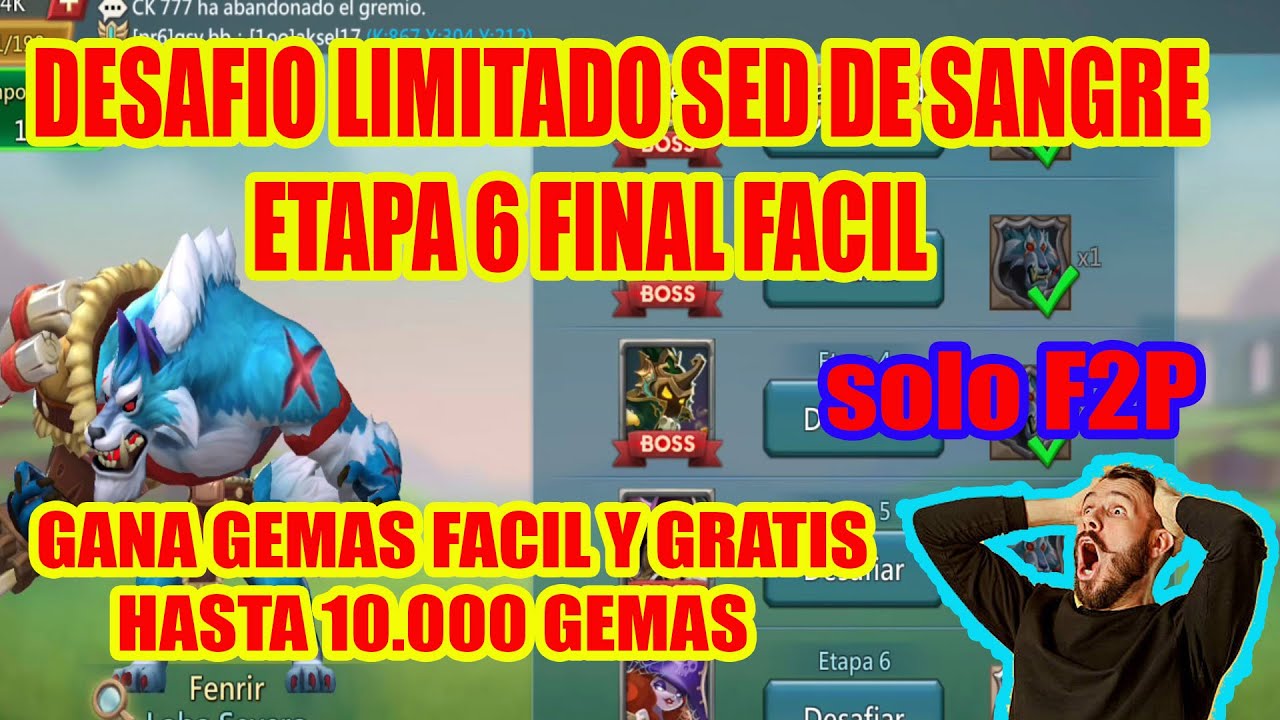 DESAFIO LIMITADO ETAPA 6 SED DE SANGRE FENRRIR LOBO SEVERO 2025