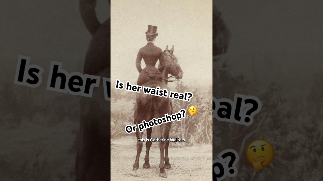 Is her waist REAL? 🐎| #history #19thcentury #catherinewalters #victorianera