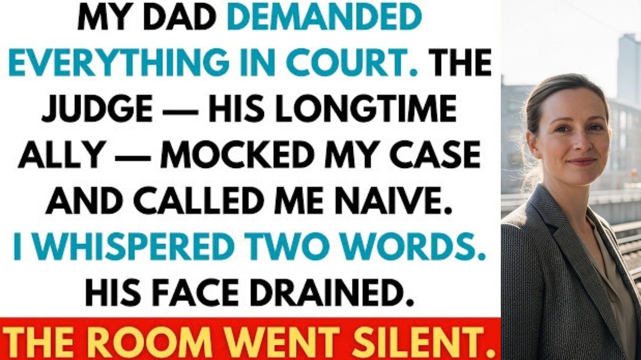 My Dad Demanded Everything in Court—Until I Whispered Two Words That Stunned the Judge
