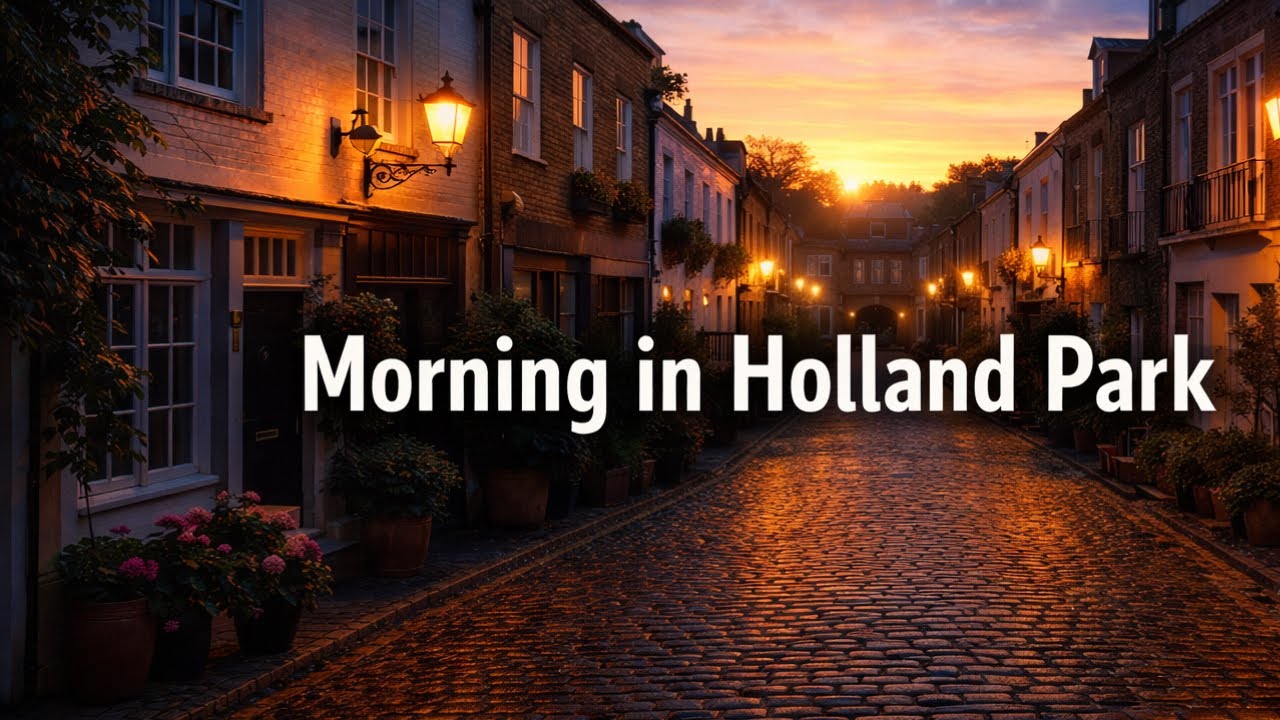Early Morning in Holland Park, London | Luxury Homes | Quiet Sunrise Walk