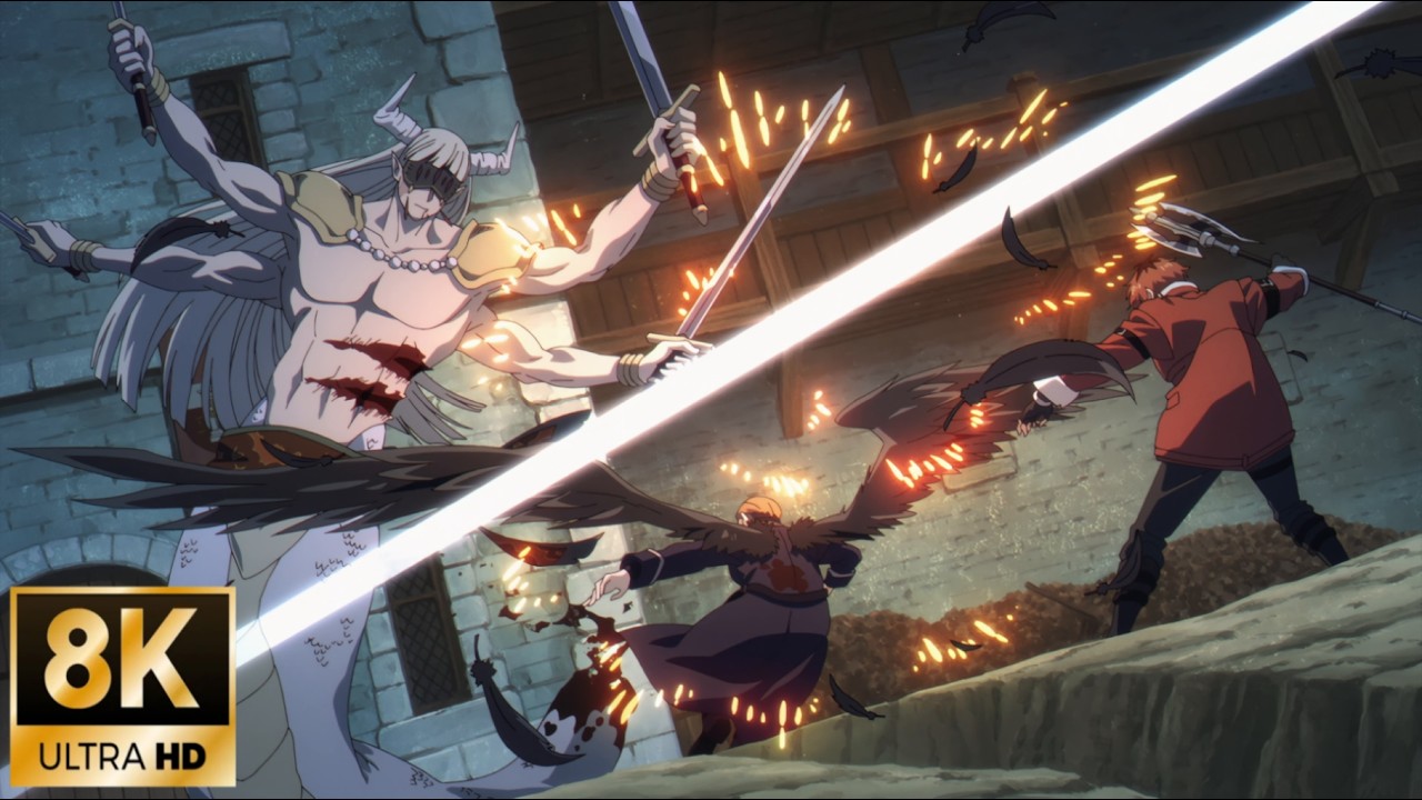 Stark and Genau vs Revolte 4K Sakuga - Frieren S2 E8