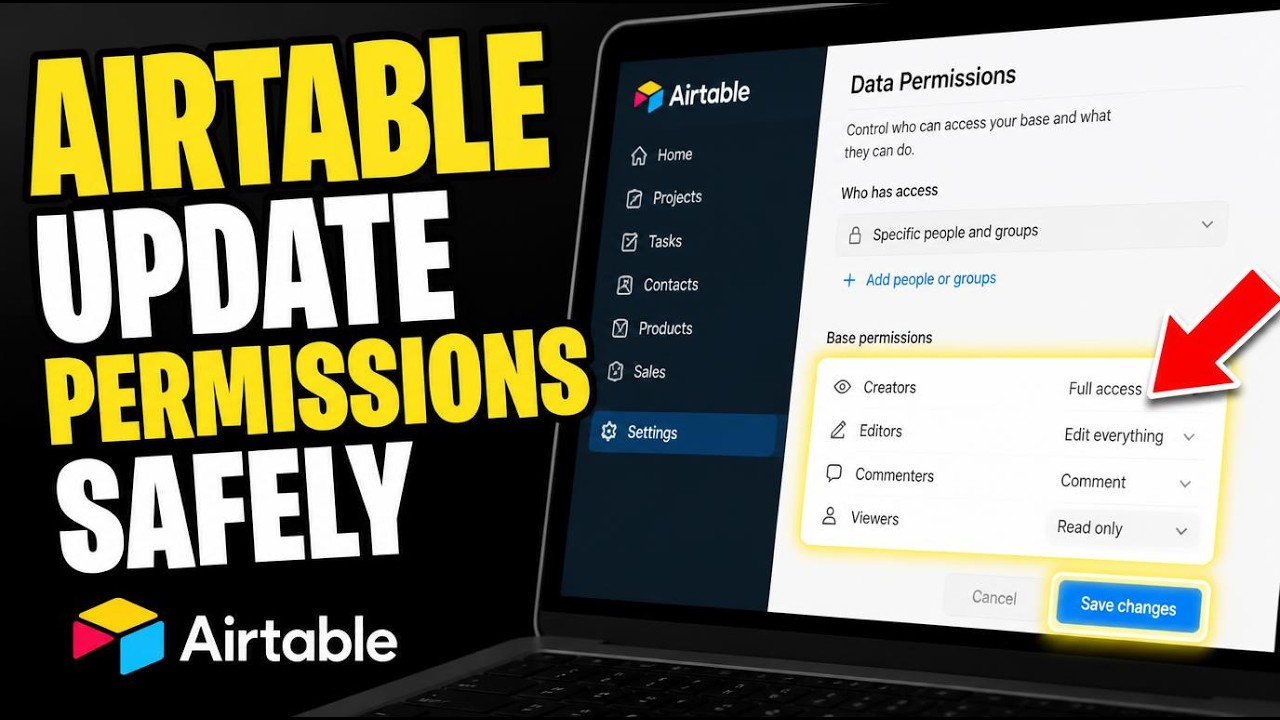 How to update Airtable bases with permission settings for safety - Beginner Guide