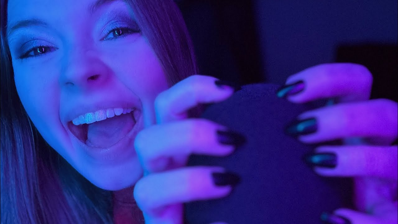 ASMR Aggressive Mic Scratching With Long Nails and Loud Whispers