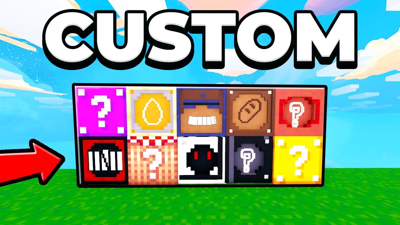 WE CUSTOMIZED LUCKY BLOCK ON ROBLOX BEDWARS!