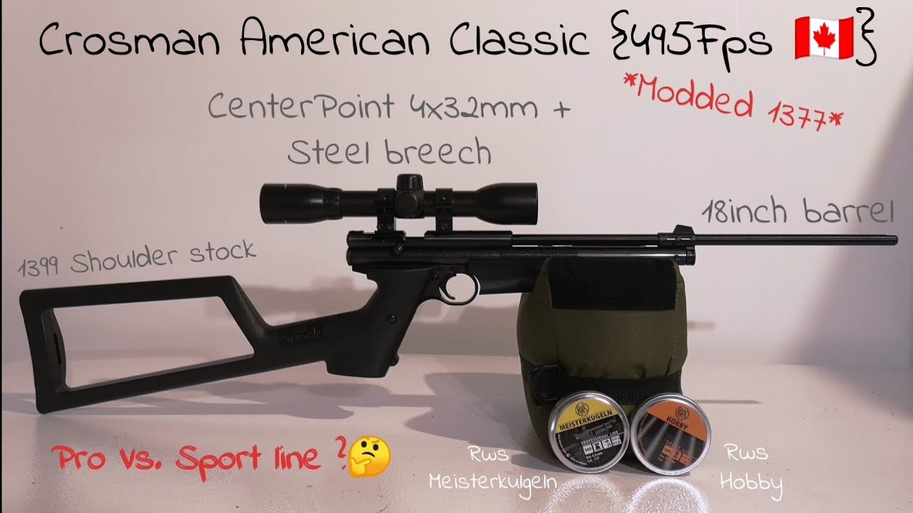 Crosman American Classic Carbine (Modded 1377) - Rws Hobby 7.0gr Vs. Meisterkugeln 8.2gr / {22 feet}