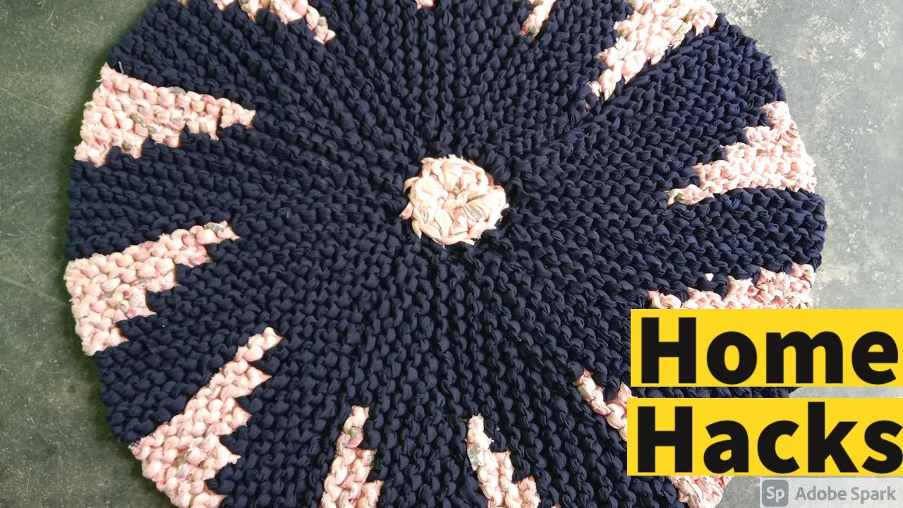 door mat | easy flower door mat in tamil | Round shape door mat | home hacks in tamil