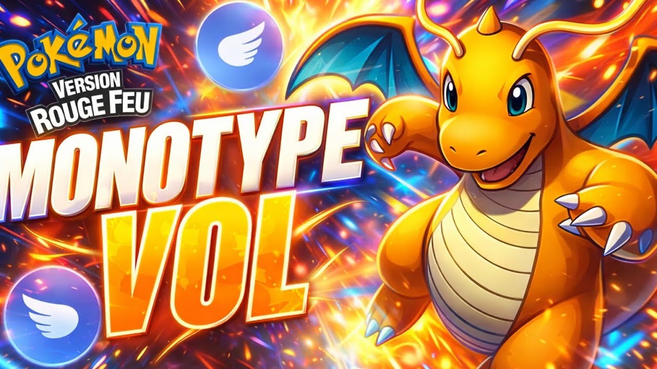 Je dois finir Pok&eacute;mon ROUGE FEU, mais en Monotype VOL !