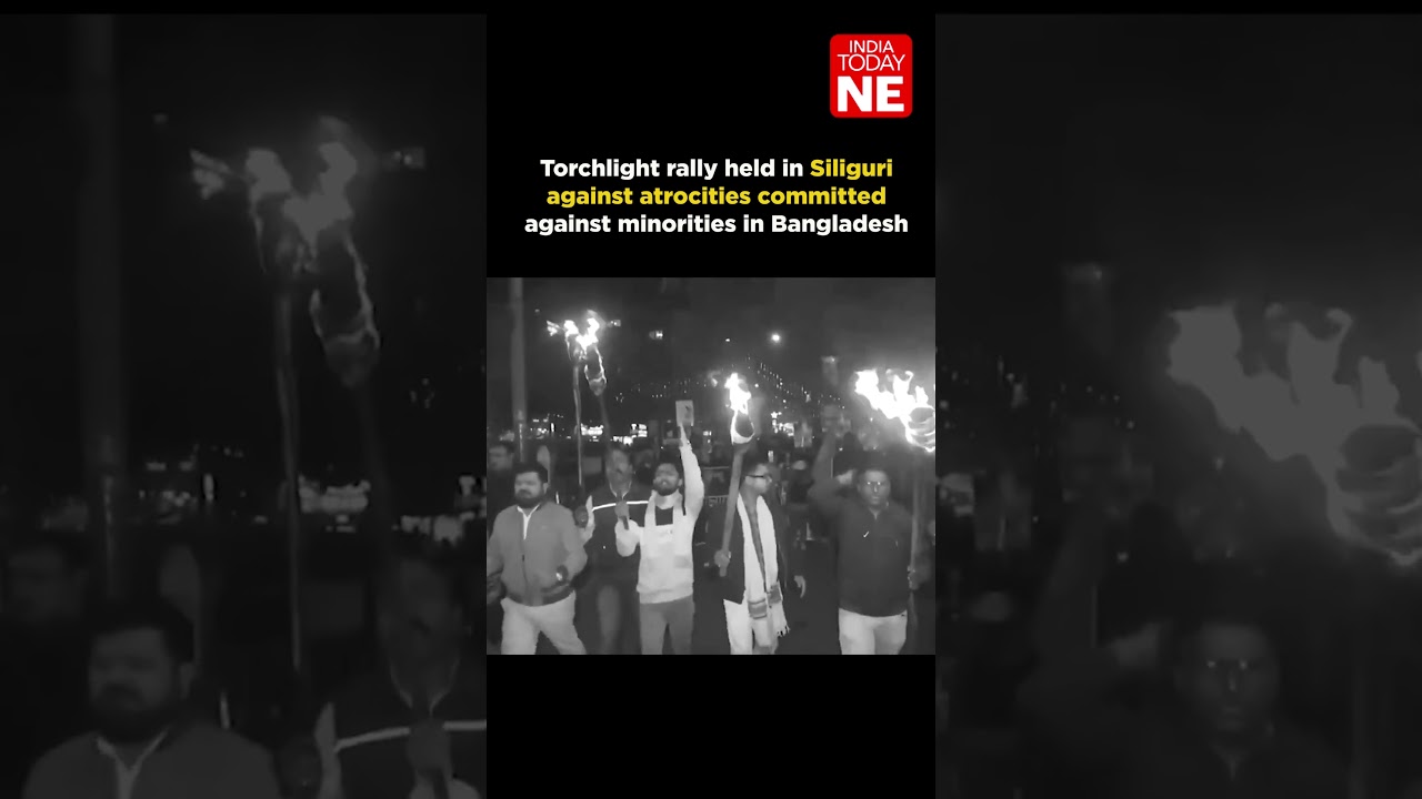Torchlight rally held in Siliguri against atrocities committed against minorities in Bangladesh
