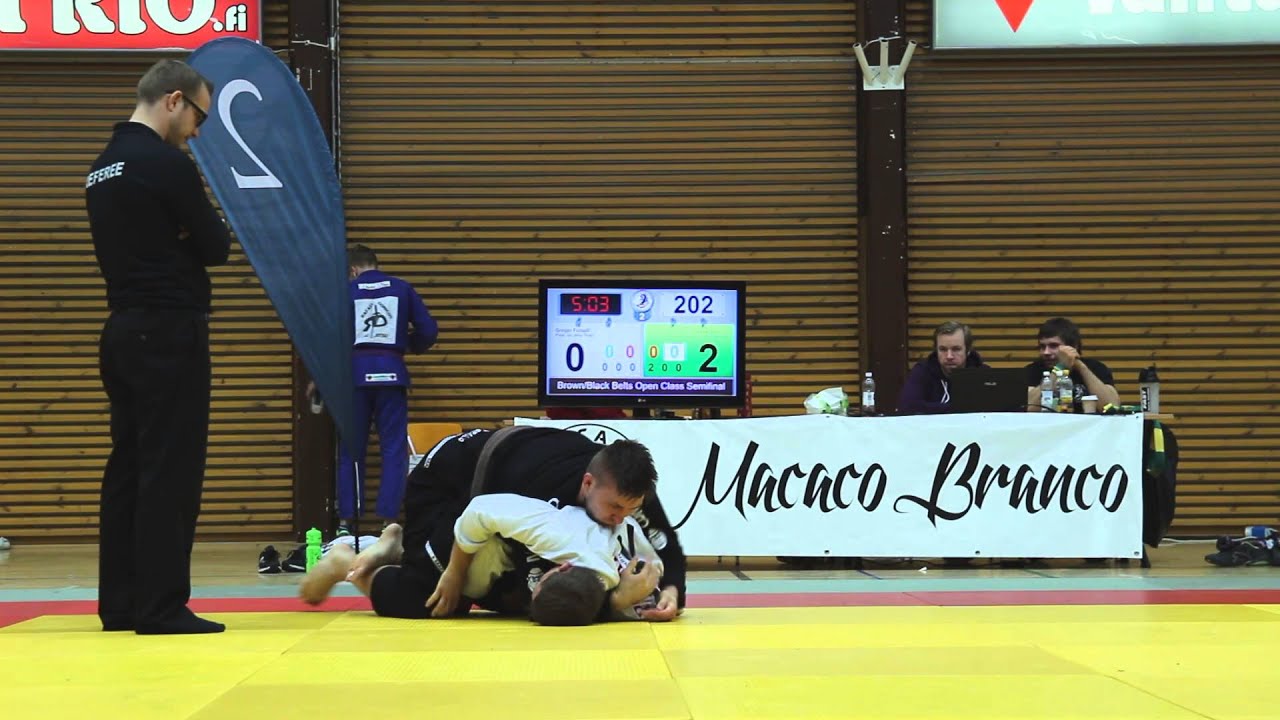 BJJ SM-kilpailut 2015, Greger Forsell vs. Jesse Urholin, Brown/Black Belts Open, Semi-final