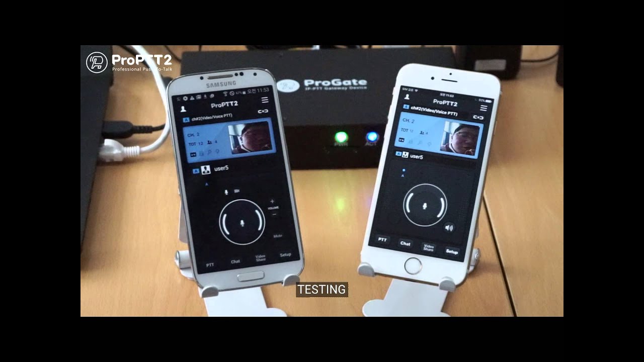 ProPTT2 smartphone video walkie talkie