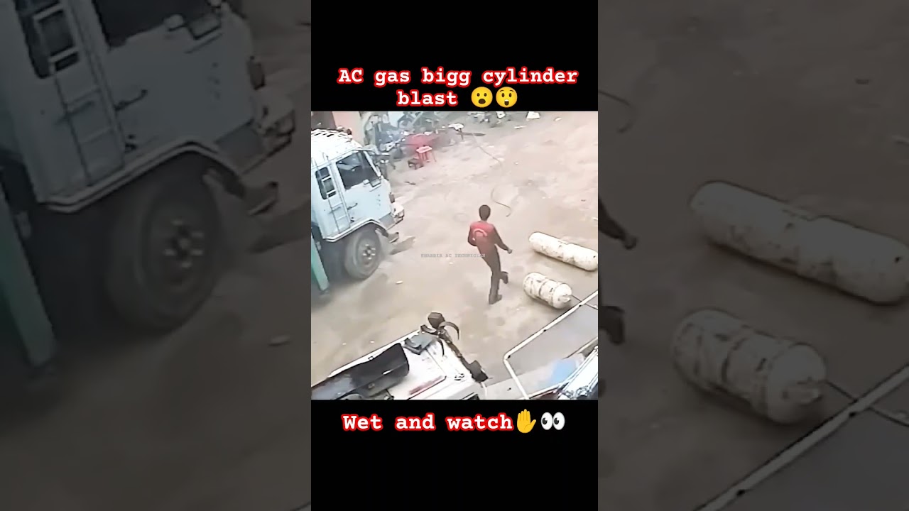 AC gas bigg cylinder blast 😲😮. #actechnician #acgas #blasting #airconditioning #shots