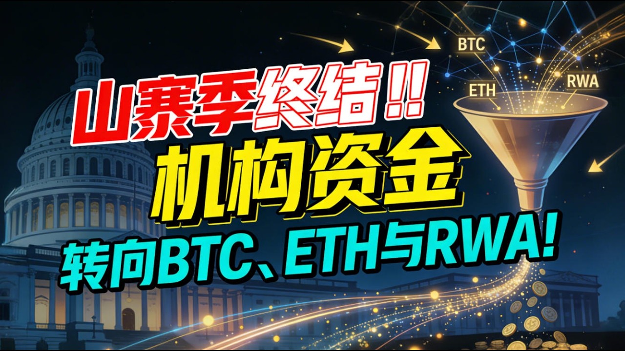 警告！山寨季正式宣告终结！机构资金持续转向BTC、ETH与RWA！