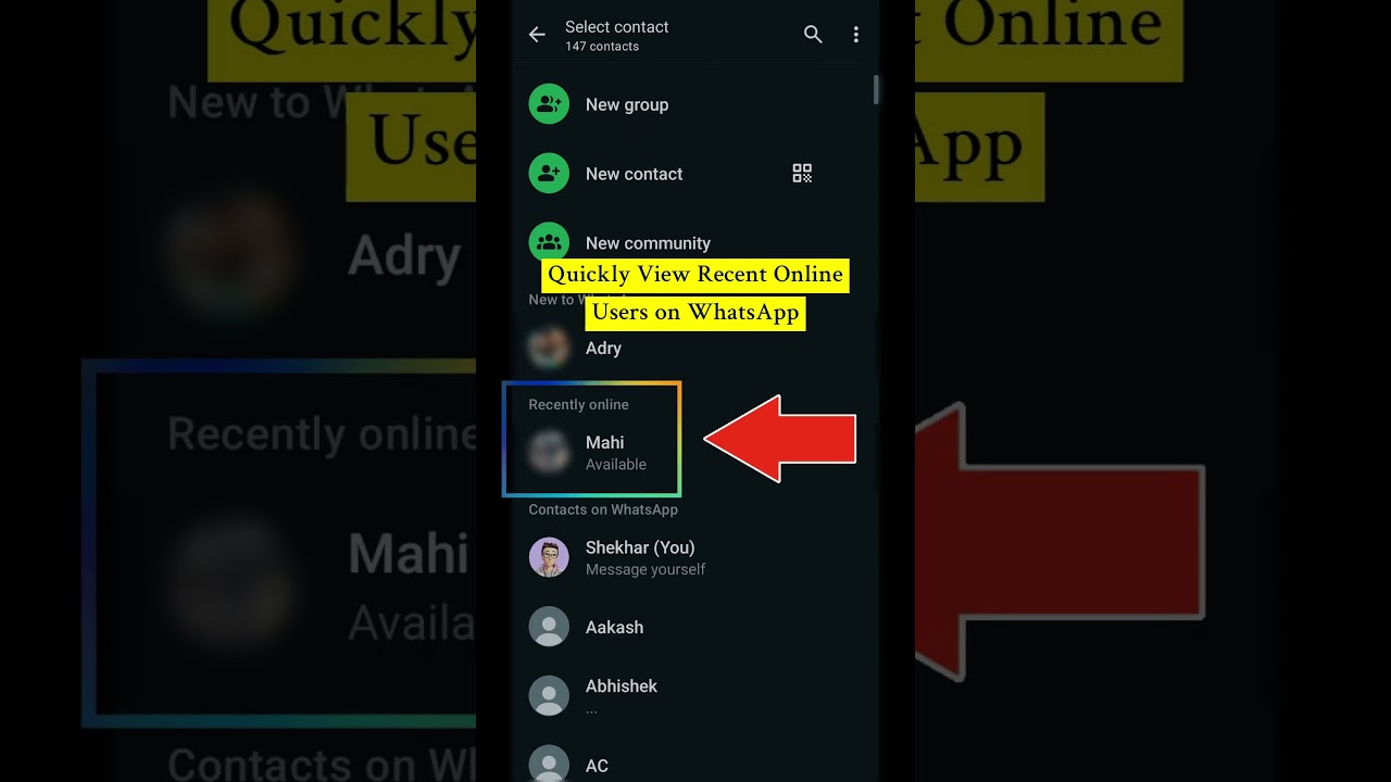 See Who Was Recently Online on WhatsApp #howto #whatsapp #online #new