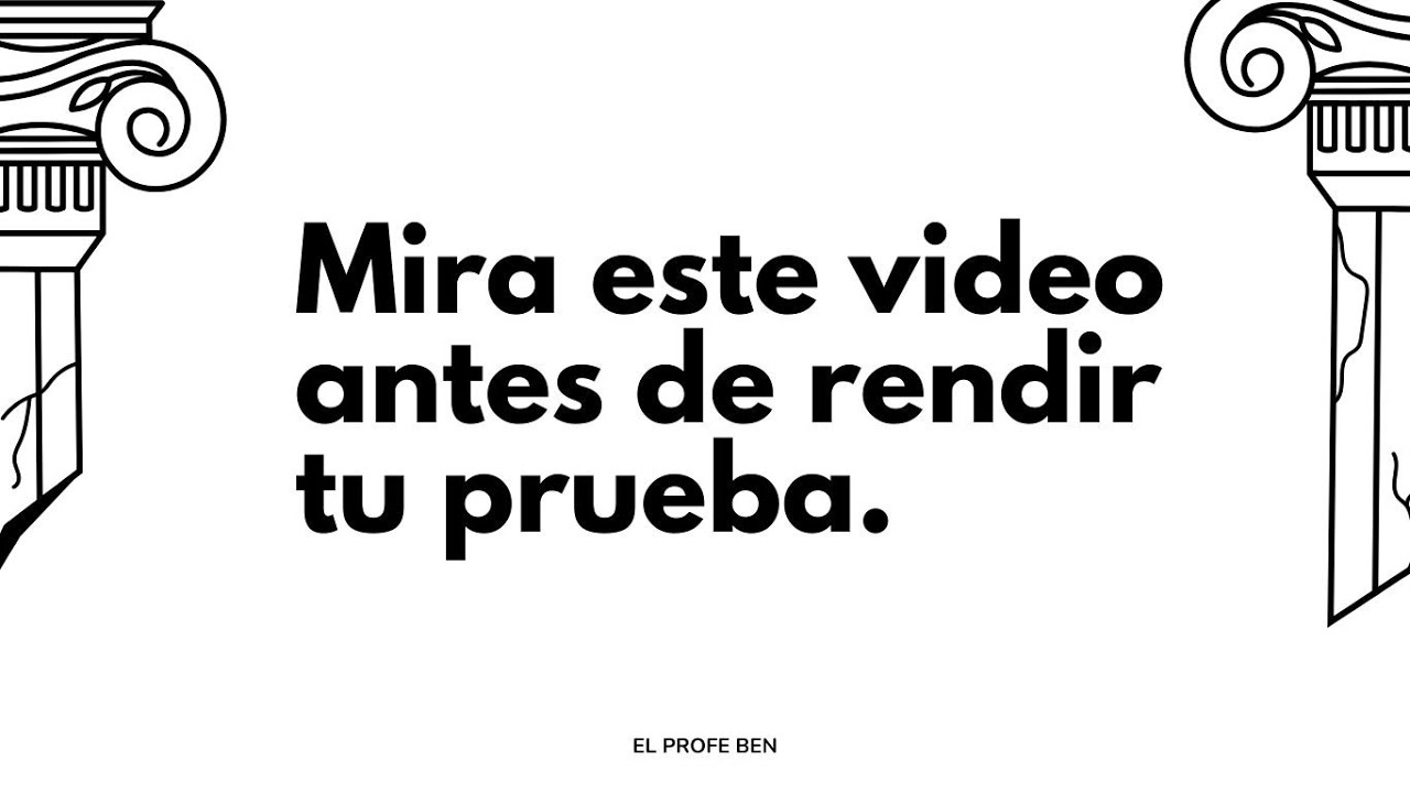 Ve esto ANTES de RENDIR TU PRUEBA si no quieres arrepentirte después.