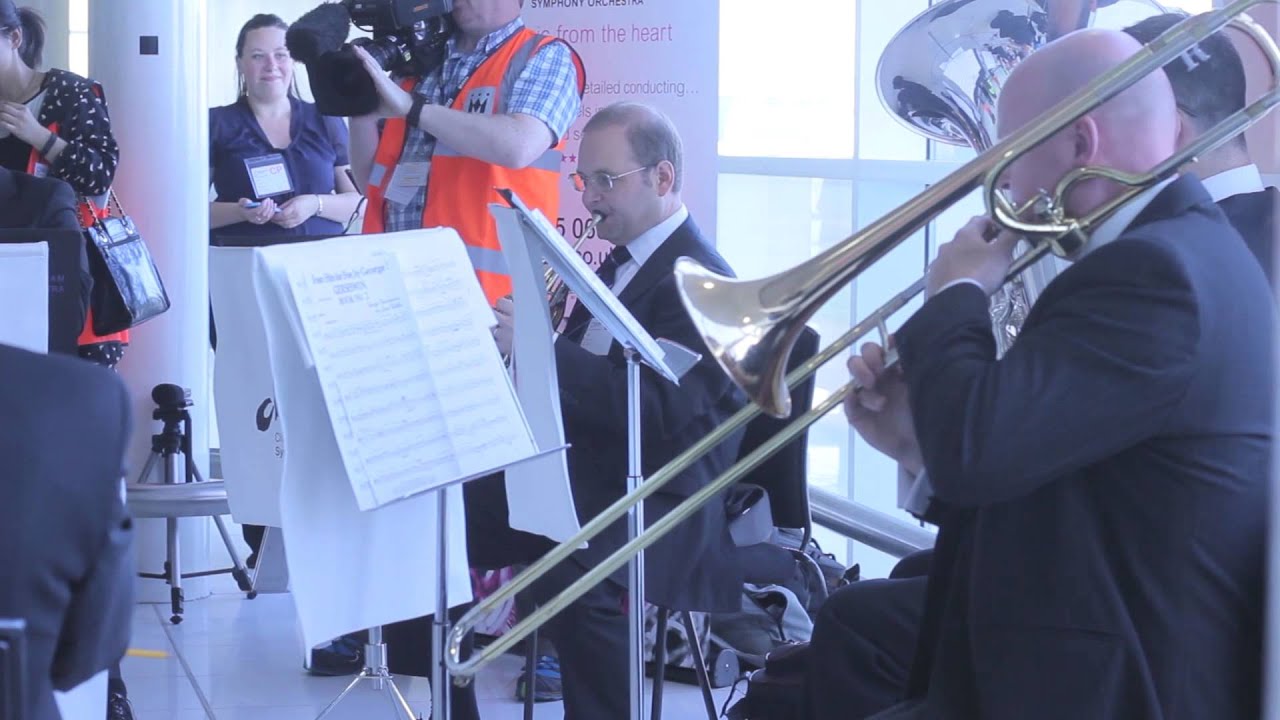CBSO Brass Players Welcome Birmingham Airport's First Chinese Flight