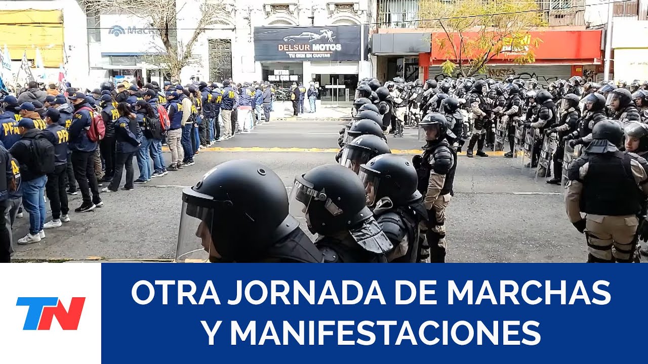 Marchas y manifestaciones hacia Plaza de Mayo: la policía despliega un fuerte operativo