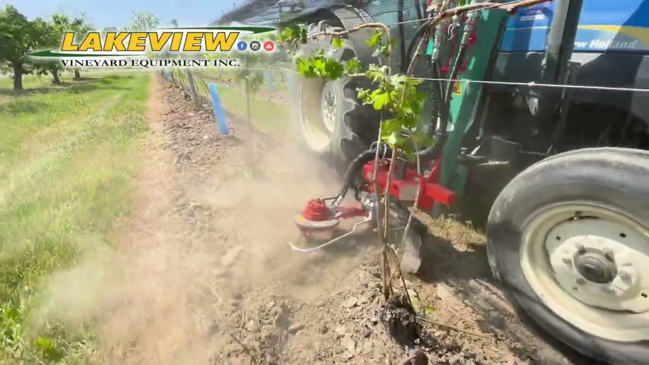 Clemens Radius SL+ with Hydraulic Rotary Tiller - Mechanical Vineyard Weed Control