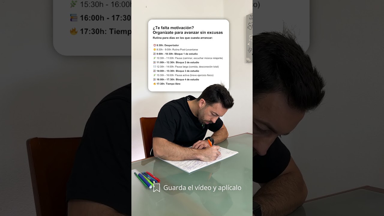 Rutina de estudio para opositores  #oposici&oacute;n #educaci&oacute;n #estudio #opositores #oposicionesdocentes