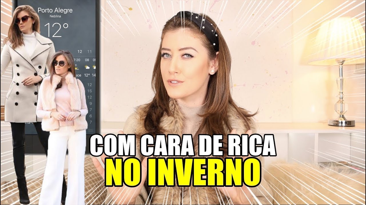 LOOKS COM CARA DE RICA - Como ser ELEGANTE no inverno - Vitória Portes