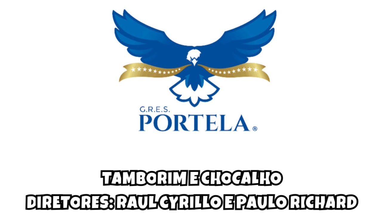 Desenho de Tamborim e Chocalho - Portela Carnaval 2024