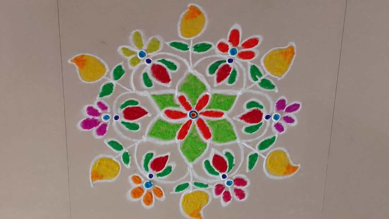 Ugadi special beautiful rangoli💫✨✨💖 #rangoli