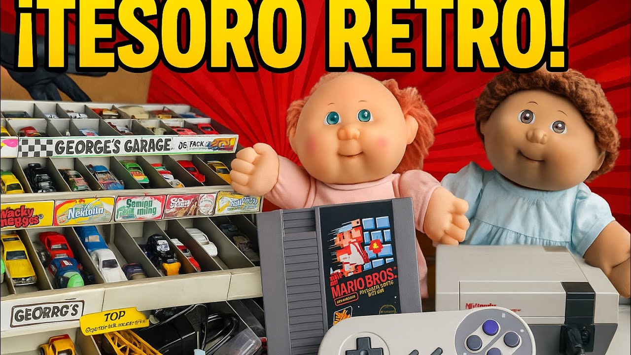 ¡Encontré videojuegos retro, carritos antiguos ymunecas Garbage escondidas！#mariobros