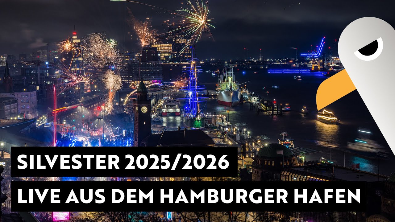 Silvester Feuerwerk Hamburg 2025/2026 💥 Live über den Landungsbrücken