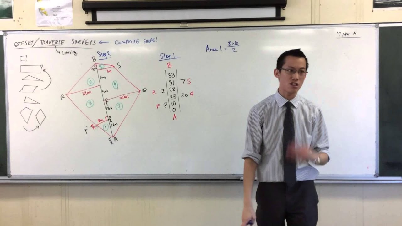 Traverse (Offset) Surveys (2 of 2: Calculating the area)