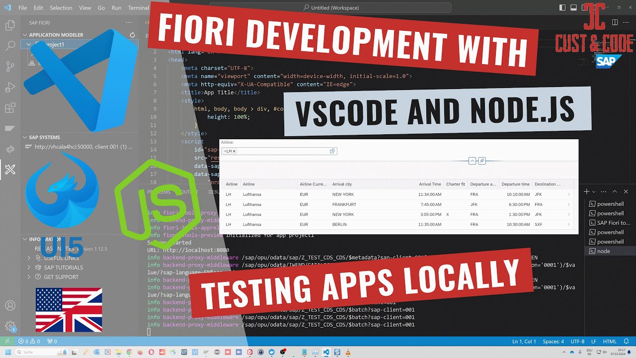 Fiori Development with VSCode and NodeJS -Testing Fiori Apps Locally [english]