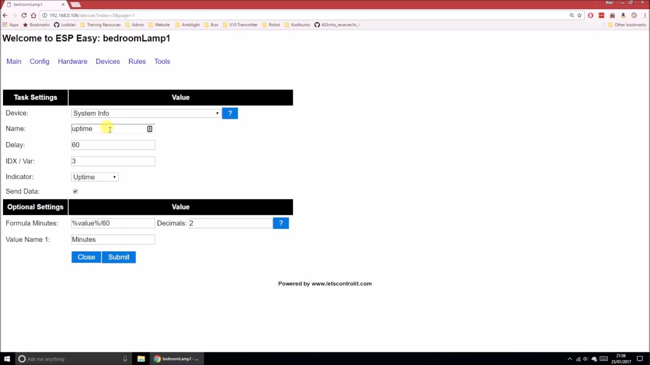 ESPEasy Settings for Sonoff Devices in an Openhab2 installation